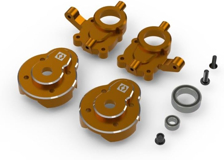 HPI Racing HPI161160 Aluminum Portal Steering Spindle Set Toys Accessories Orange