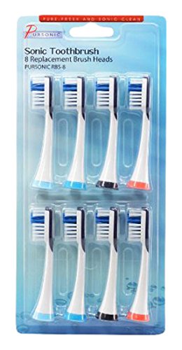 Pursonic 8 Stück Ersatzbürstenköpfe für Pursonic S500 / S520 / S522 Modelle, 0,1 kg Cover