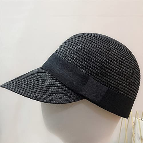 Casquette de baseball en paille tressée dôme d'été chic femme