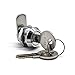 2Pack Cabinet Cam Lock 5/8 Inch Tubular Cam Locks Keyed Alike with Chrome Finish for Vending Machine Truck Pickup Tool Box Mailbox ATM Replacement Lock