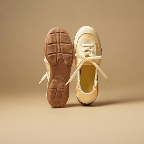 Image of Theater Kai Casual Sneakers in Suede for Women | Stylish Flat Lace-Up Shoes | Lightweight Comfortable Footwear with Cushioned Insole