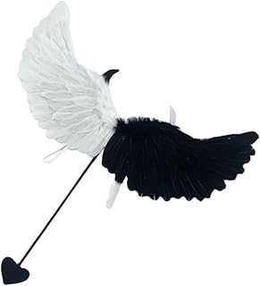 ADOCARN Asas Fantasias Para Adultos Fantasias De Cosplay Fantasias De Halloween Para Adultos De Anjo Para Crianças Traje Preto Feminina Asas Maquiagem Roupas Artigos De