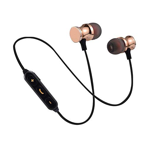 Auriculares Bluetooth Metal para Sony Xperia 1 II Smartphone inalámbrico Control remoto sonido manos libres intraauricular universal (oro)