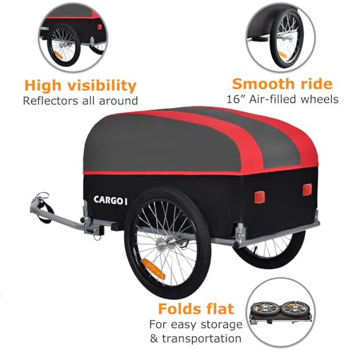 Tiggo VS Cargo I Lastenanhänger Fahrradanhänger Trailer Transportanhänger CT901-D01 ROT