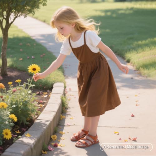 Image of PHIRAMIN Toddler Flower Girl Sandals - Girl Dress Shoes Toddler Little Kid Wedding Party