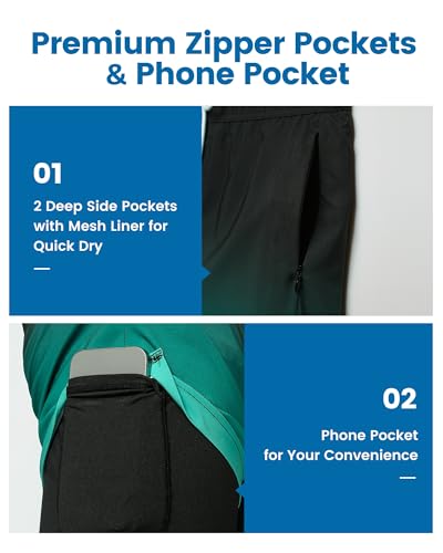 Image of maamgic 2 in 1 Mens Swim Trunks 7 Inch Swim Shorts Swim Suits Board Shorts