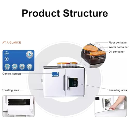 Qiang 1800 W Full Automatic Electric Roti Robot Flatbread Tortilla Roti Magic Fully Making Machine Rotimatic Roti Maker,Entire Process from Doughball to Puffy Roti,One-Click Production