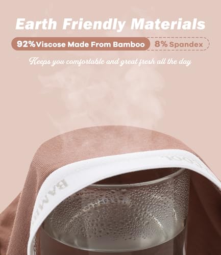 Image of BAMBOO COOL Womens Underwear, Moisture-Wicking Briefs, Soft and Breathable Panties, Mid Waist, 5-Pack