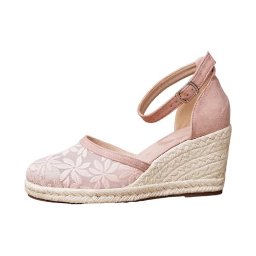 Espadrilles pour femme avec semelle compensée souple contre la fatigue des pieds