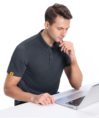 3 Pack Polo Shirts for Men Short Sleeve Moisture-Wicking Golf Shirts Athletic Casual Collared T-Shirt4