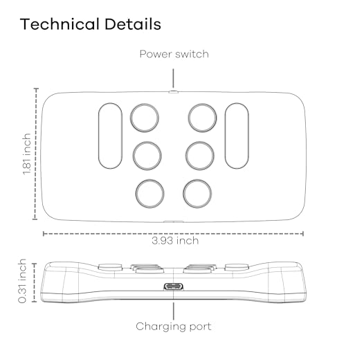 Hable One – Die kleinste Braille-Tastatur für Sehbehinderte für iPhone, Android und Tablets- Macht das Tippen für Schüler und Blinde einfacher und schneller