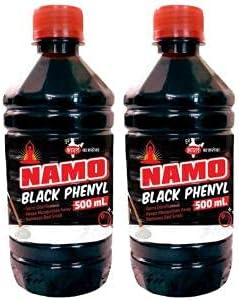Namo Black Phenyl 1L | Multisurface Floor Cleaner | Pine Black Phenyl | Pine Floor Cleaner | Bathroom Phenyl | Flies and Mosquito Disinfectant Phenyl | 500ml x 500ml = 1L
