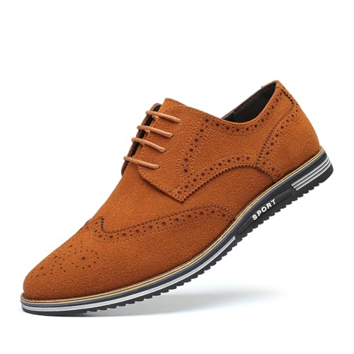 Men's Brogues Lace Up Oxford Classic Modern Formal Leather Shoes for Men