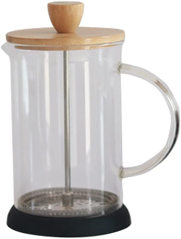French Press Pot Tea Maker Double Walled Insulation Heat Resistant Glass French Press Coffee Maker Easy To Clean And Use (Color : Clear Size : 600ML) (Clear 350ML)