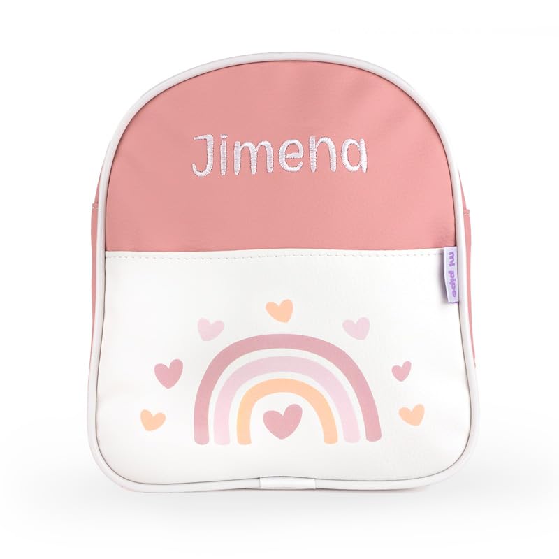 Mi Pipo - Mochila de Bebé Creche Personalizada | Mochila de Polipele com Nome Bordado Personalizado | Mochilas Infantis com Alças Reguláveis | Fácil Limpeza e Design Exclusivo, S