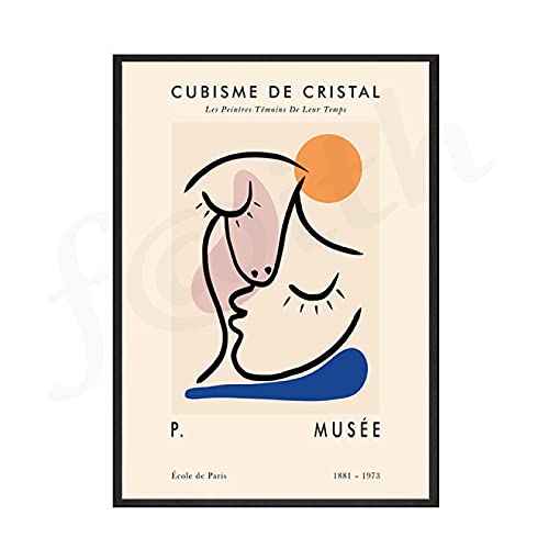 Pintura en lienzo de líneas abstractas, pack de 3 pósters nórdicos de 20x30 cm sin marco 4