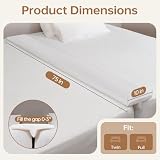 ENITYA 75" x 10" Split King Gap Filler for Adjustable Bed, Twin to King Converter with Removable Washable Cover, Bed Bridge for Guest Stayover/Hotel/Family Room Vacation, Easy Install, White