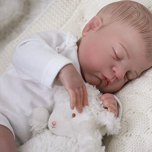 Ksbd Reborn Baby Dolls Remi, 18 Inch Realistic Veins Newborn Baby Boy Doll, Lifelike Vinyl Reborn Doll With Weighted Cloth Body, Handmade Advanced Painted Gift Set For Kids Age 3+ #TOP2