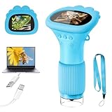 Acoath Microscope for Kids, 1000X Handheld Digital Miniscope with 2.0' Screen, Portable Pocket Microscope Education Toys Christmas Gifts for Age 3 4 5 6 7 8 9 10 Girls Boys