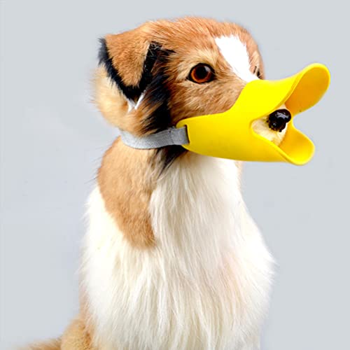 Tixiyu Hundemaulkorb, weiche Silikon-Hunde-Mundabdeckungen, um Beißen, Kauen und Bellen zu verhindern, Silikon-Entenschnabel-Hunde-Maulschutz kleine, mittelgroße Hunde