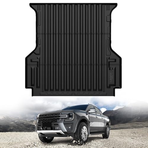 LASFIT Bed Mat for Ford Ranger 2026 2025 2024 5.0ft Truck Bed All Weather TPE Bed Liner Easy Clean Durable,Not Fit for Drop in Bedlienr