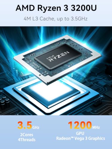 Image of Beelink SER3 Mini PC, AMD Ryzen 3 3200U (up to 3.5GHz), 8GB DDR4 256GB PCIe3.0 SSD, Radeon Vega 3 Graphics,1000Mbps LAN, Dual HDMI 4K Display