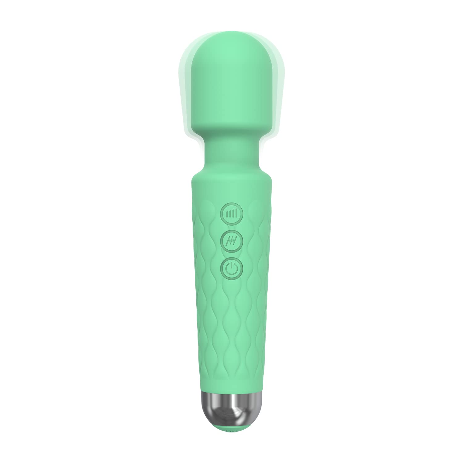 Handheld Cordless Personal Powerful Portable 8 Speeds 20 Vibration Mini Electric Massager Tool for Muscle Scalp Back Leg Waist Shoulder Head Arm Body Relaxtion - Green