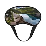 Antifaz opaca para dormir con estampado de Parque Nacional Glacier, cómoda cubierta para los ojos, banda elástica ajustable, perfecta para viajes, siesta, meditación