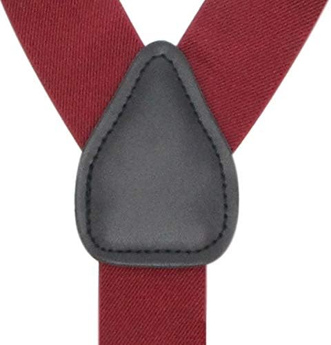 Vista 2 de Y botón trasero 1.4" Tirantes para hombres con elegantes botones de cuero extremos duraderos y elásticos de larga duración última moda