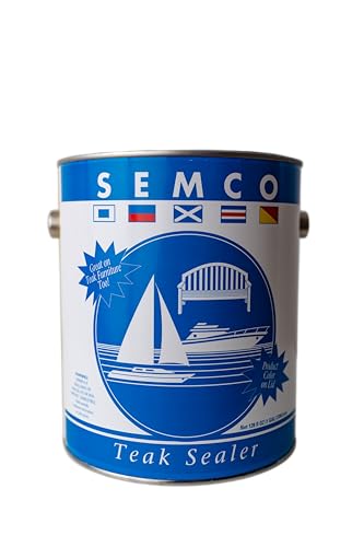 New Semco Teak Wood Natural Finish Sealant Protector Sealer (1 Gallon - Approx Coverage 200sqft)-Packaged & Shipped by FurnitureOutlet