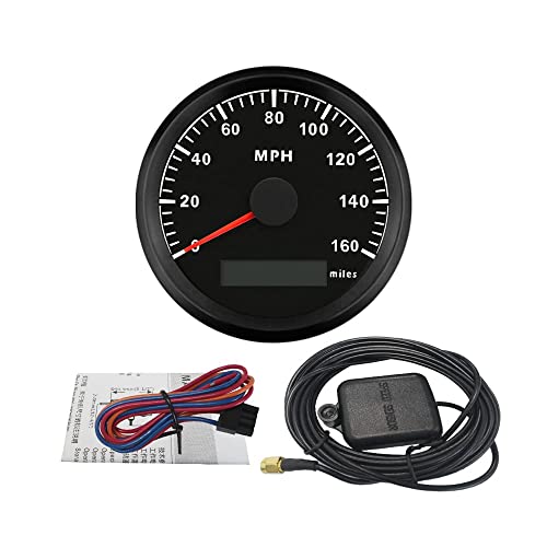 Eling Universal Mph Gps Speedometer Odometer Kit 160Mph Speed Gauge For Car Motorcycle Tractor Truck With Backlight 85Mm 12V 24V Replacement Speedo #TOP3