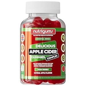 Apple Cider Vinegar Complex with Mother 1000mg Gummy | Vitamins C, B6, B12, Folic Acid and Chromium | Apple Flavour | 60 Vegan Gummies | Digestive Health, Energy and Metabolism Support by NUTRIGUMS®