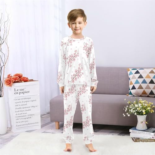 Long Sleeve Pajama Set,Comfy Nightwear Soft Loungewear,Family Matching PJs Underwear Set 3-8T4