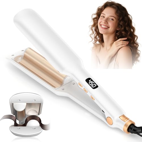 Curling Iron Hair Crimper, 1/2 Inch Waver Beach...