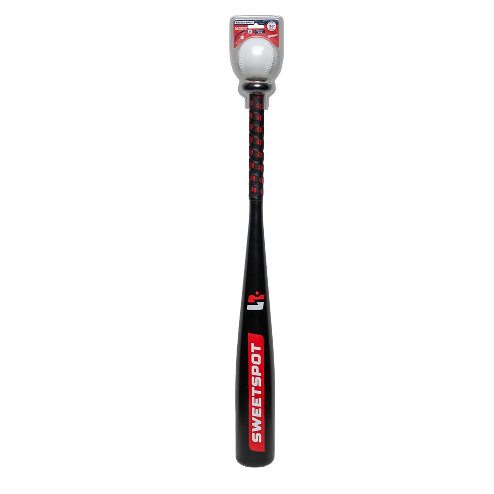 SweetSpot Plastic Bat and Ball Combo Set | Backyard Baseball Set for Youth, Kids, Teens, and Adults
