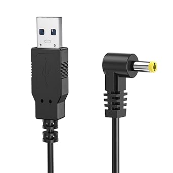 Replacement PSP Charger Cable, USB Power Cord for Sony PSP PlayStation Portable Charging for PSP 1000 2000 3000 Series (PSP-1001, 2001, 3001) and E-1000 L-Shape