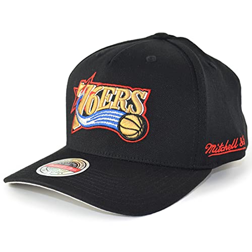 Mitchell & Ness NBA Classic Red Eazy Snapback Cap Philadelphia 76ers Black, Negro , Talla única