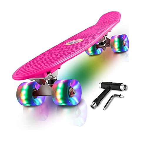 Monopatín Skateboard Completo Niños con 4 Ruedas LED Cover