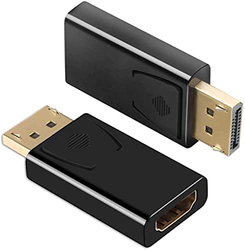 Adaptador DisplayPort macho a HDMI hembra 1080P negro miniatura 1
