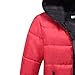 Men's Slim Fit Hooded Casual Down Jackets Color Block Full Zip Puffer Coats Lightweight Outdoor Winter Quilted Coat (Red,X-Large)