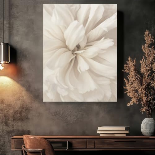 Cuadro floral blanco retro para transformar las paredes de tu salón u oficina 5