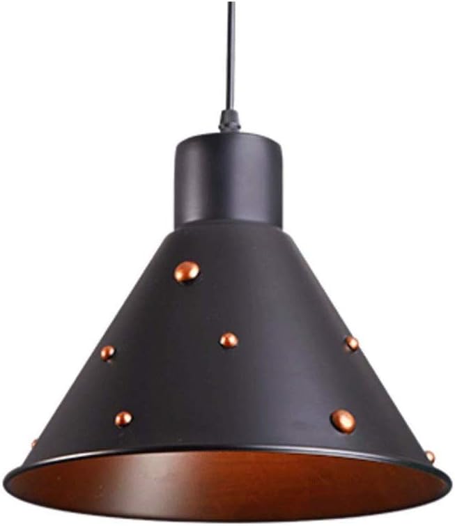 Black - Retro Industrial Style Bar Single Head Iron Dining Room Living Room Lamp