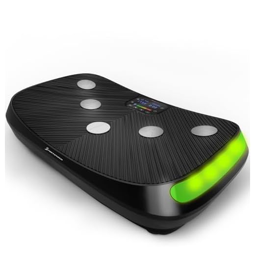 Novità 2020! Pedana vibrante 4D, Curved Design VP400 + video, display touch a colori, schermo XXL, tecnologia LED intelligente + telecomando, cintura allenamento, poster esercizi, tappetino protettivo