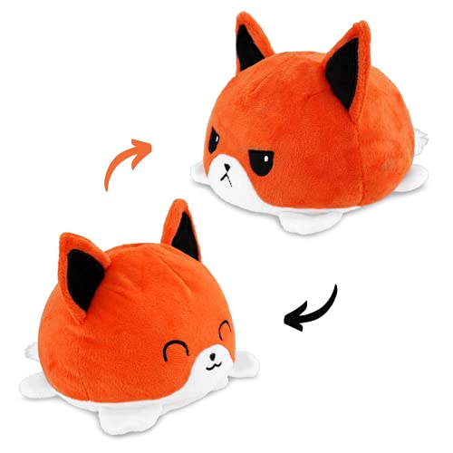 AllBlue Flip - Peluche de doble cara para dar la vuelta, bonito regalo para niños, peluche suave con estado de ánimo cambiable, fácil de voltear con 2 emociones en mal y amor (zorro)
