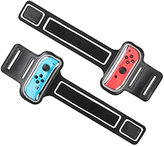 TiMOVO Armband Kompatibel mit Switch Just Dance 2023 2022 2021 2020, 2 Stück Verstellbares Switch Controller Armband für Switch Sports, Switch Zumba Burn It Up, Fitness Boxing - Schwarz
