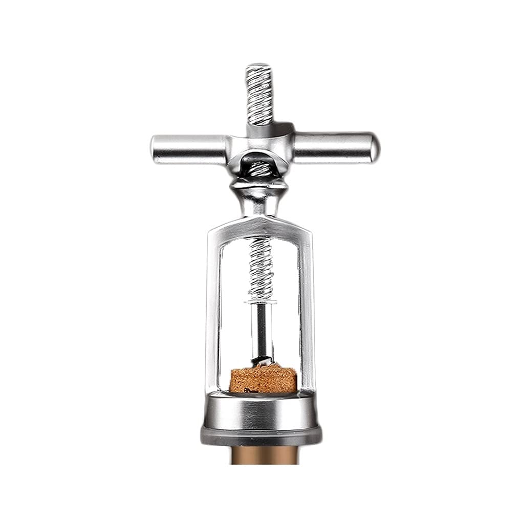 Corkscrew Wine Beer Multi-function Wine Opener Household Zinc Alloy Stainless Steel Dual Purpose Screwpull Levers (Color : Silver, Size : 1.4 * 2.7 * 5.5in)