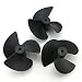 12pcs RC Boat Propeller 3-Vanes Props for 2mm Motor Shaft RC Model Ship