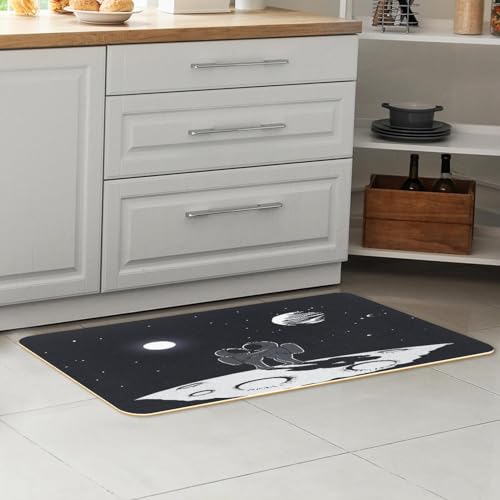 Tapis de cuisine absorbant haute qualité graphisme espace - 7
