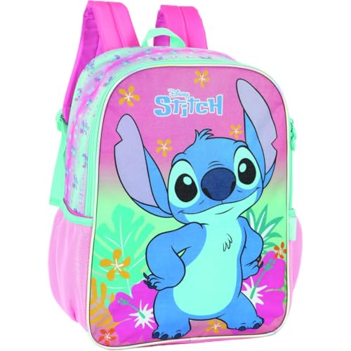 Mochila Infantil, Luxcel, Stitch, Rosa, G