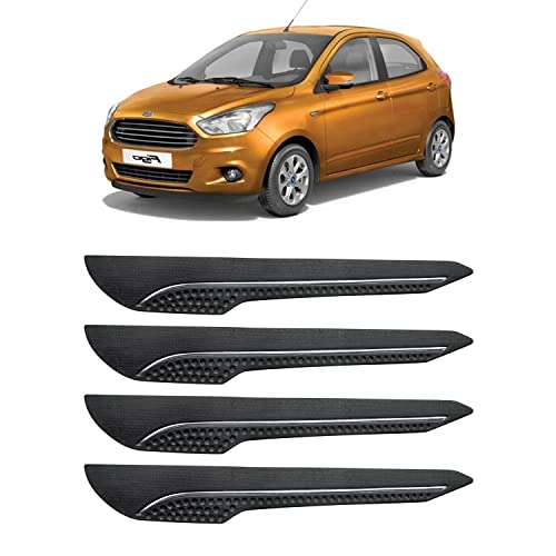 Image of AOSIS-Car Bumper Protector /Bumper Guard for Ford Figo with Single Chrome Stripe (4-Pcs)